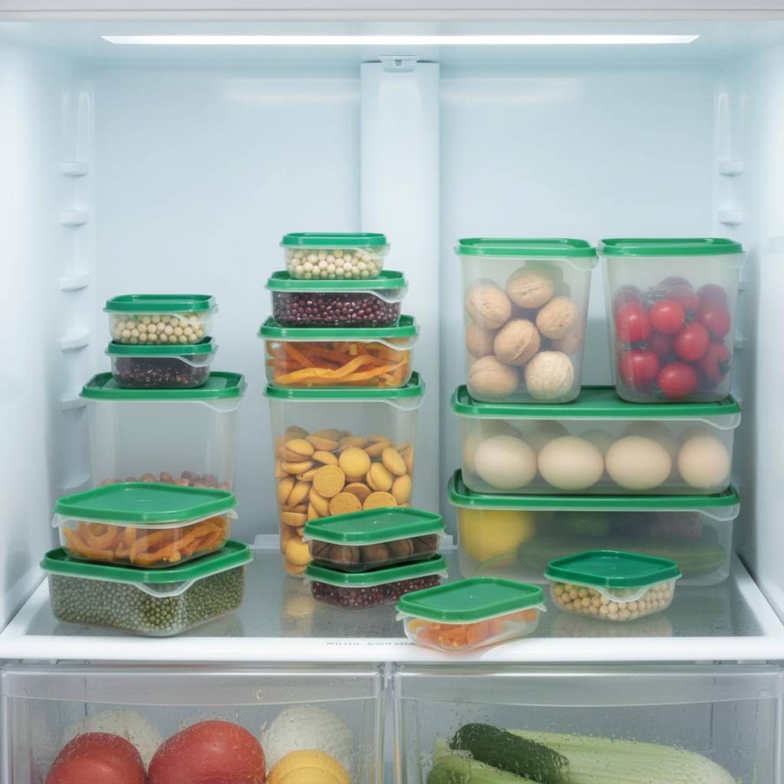 Food Storage Containers With Lids - Набор из 17 герметичных пластиковых контейнеров