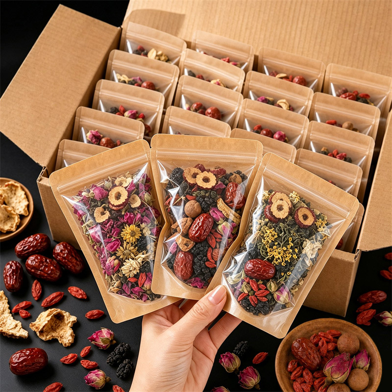 Food Storage Zipper Bags - 100 шт. прозрачных пакетов из крафт-бумаги