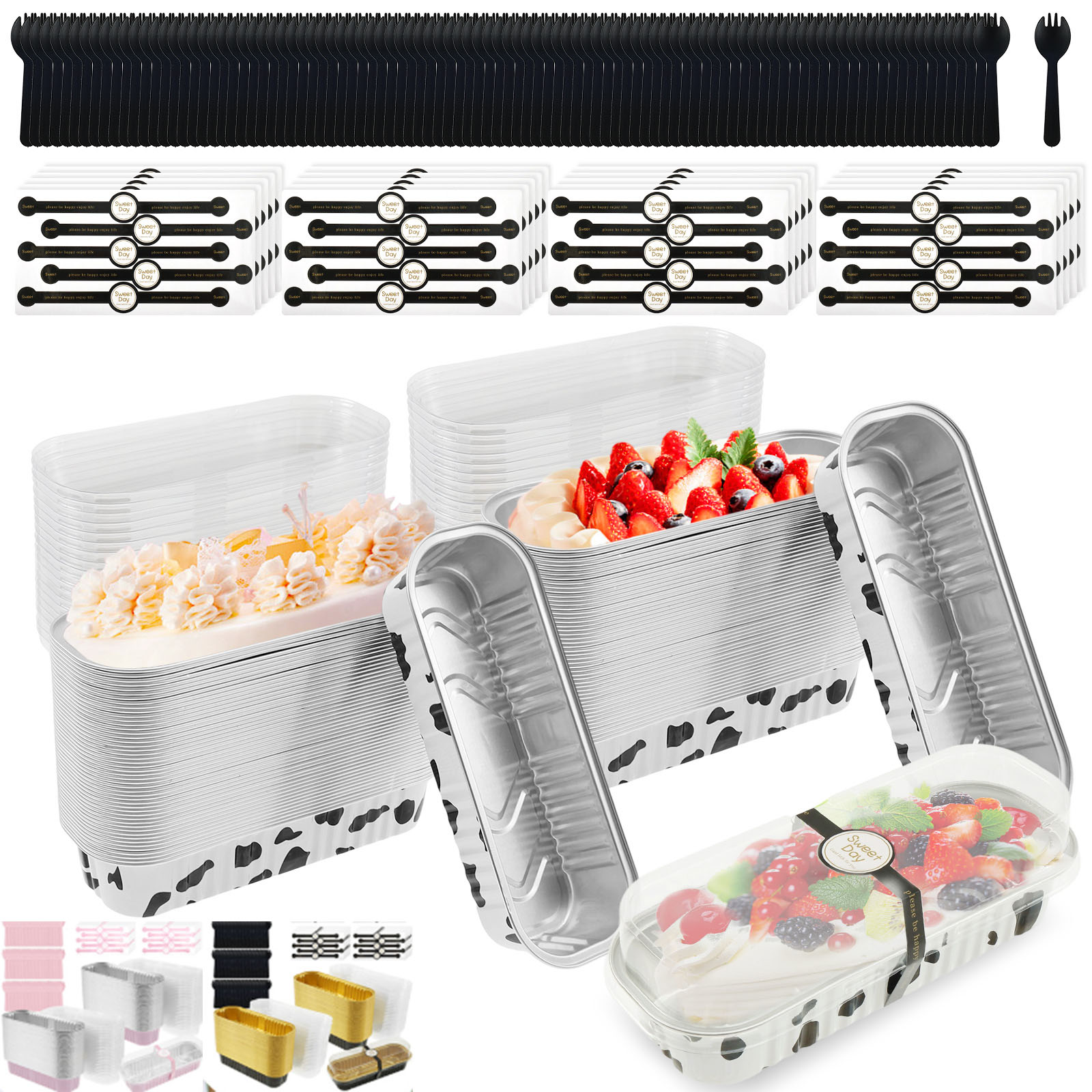 Portion Control Container - Мини-формы для хлеба с крышками, прямоугольная