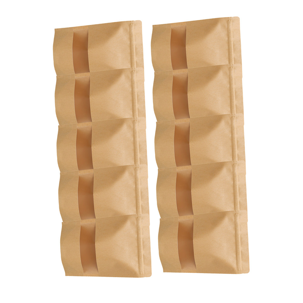 Food Storage Zipper Bags - 50 шт. экологичных пакетов из крафт-бумаги