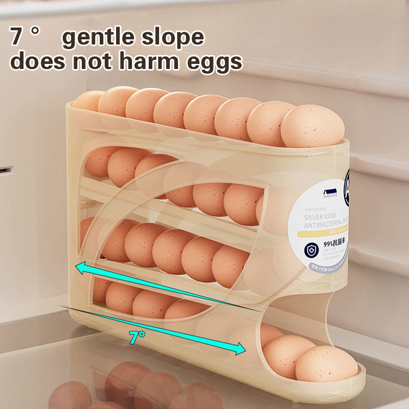 Portion Control Container - 4-слойный автоматический держатель для яиц, стойка