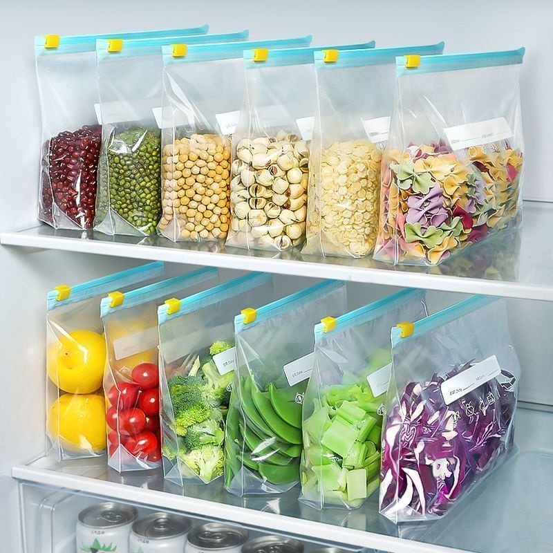 Food Storage Zipper Bags - 100 шт., слайдер-галон, пакеты для хранения