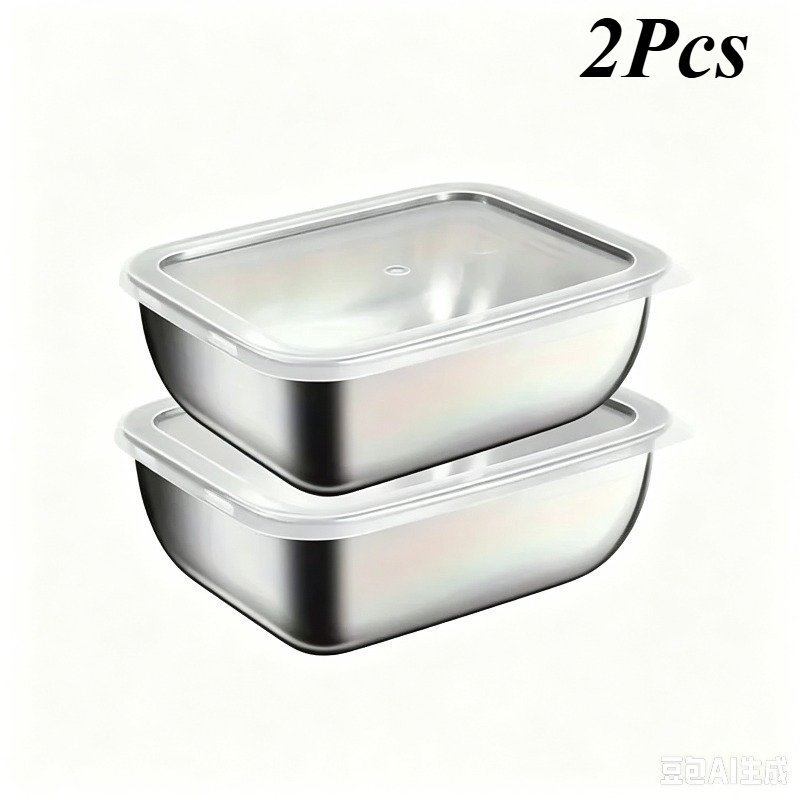 Food Storage Stackable Containers - 2 штабелируемые коробки для еды из