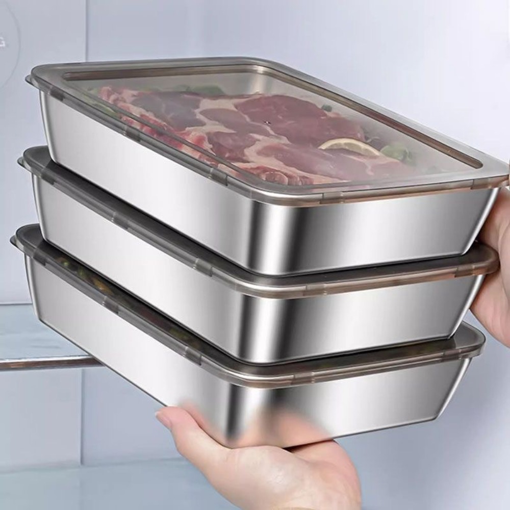 Food Storage Containers With Lids - Поднос для сервировки из пищевой нержавеющей