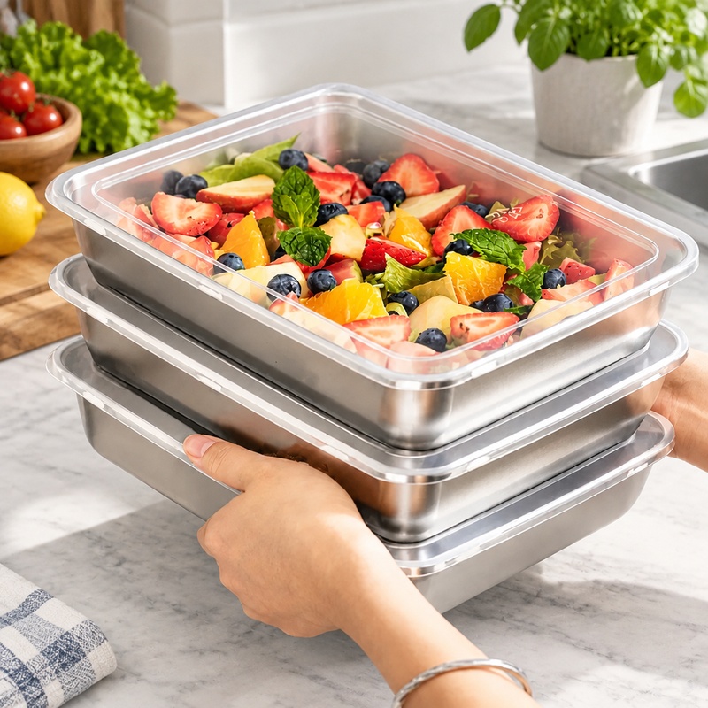 Food Storage Containers With Lids - Набор из трех контейнеров для хранения