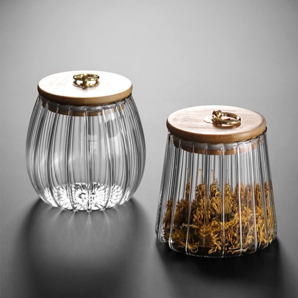Food Storage Jars With Wooden Lids - Контейнер для еды Кухонные бутылки для