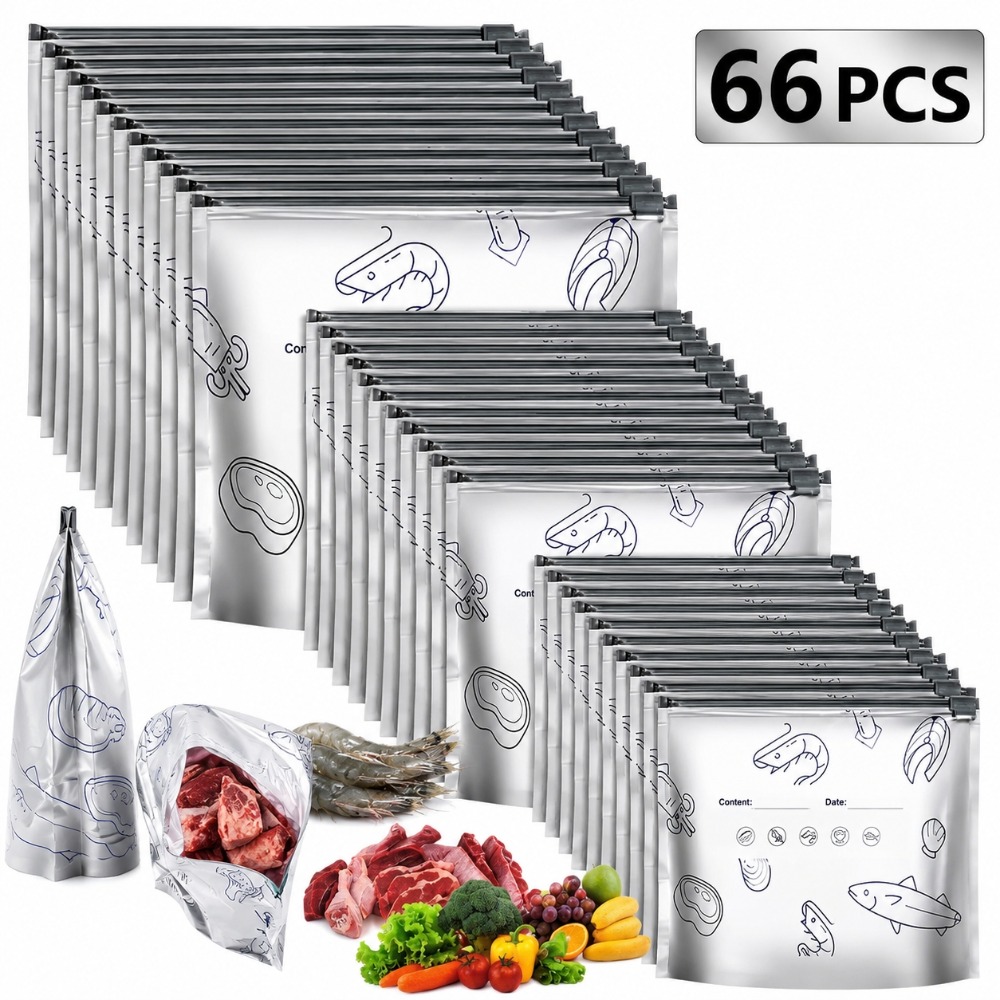 66 шт. алюминиевых пакетов для – обзор и цена Food Storage Zipper Bags
