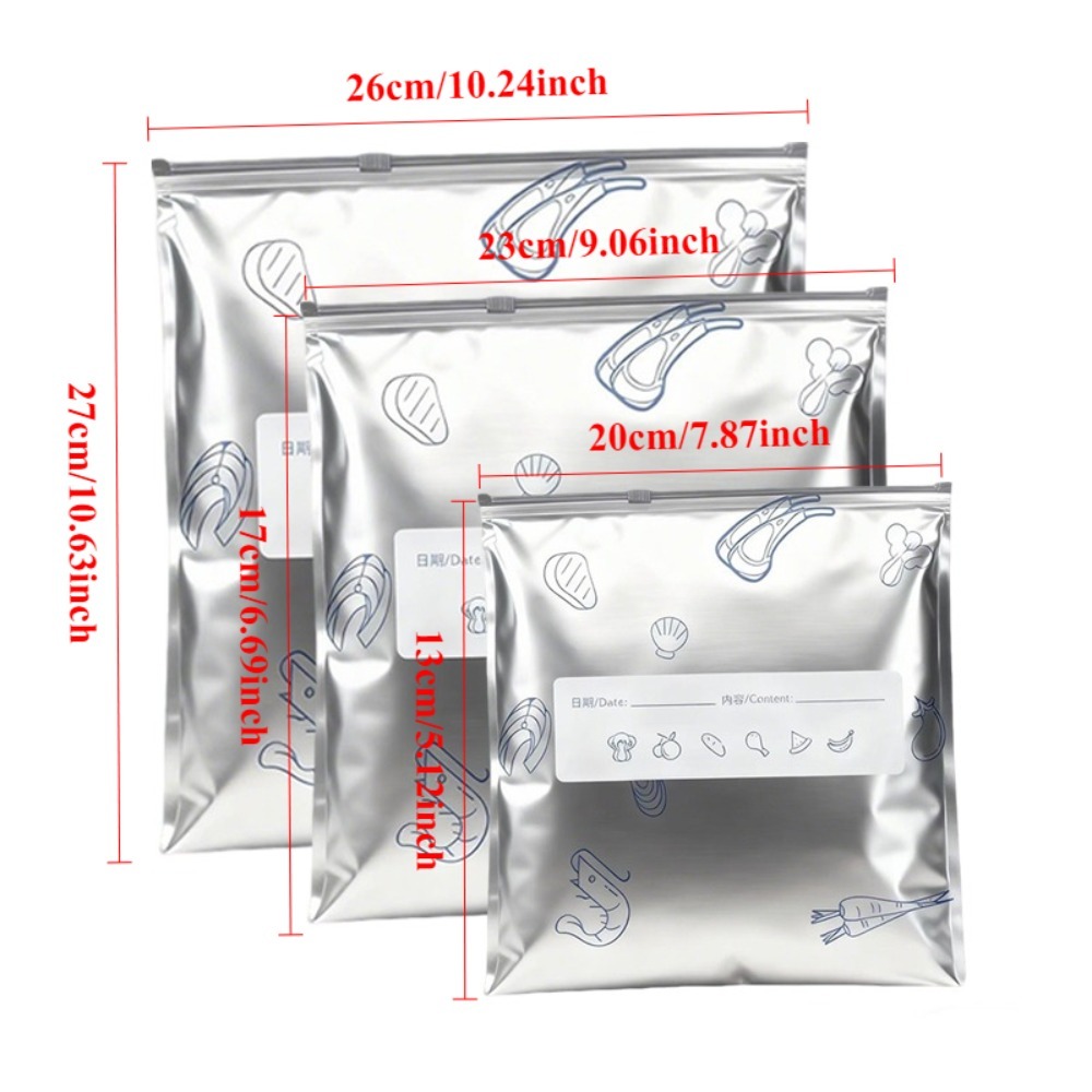 66 шт. алюминиевых пакетов для – обзор и цена Food Storage Zipper Bags