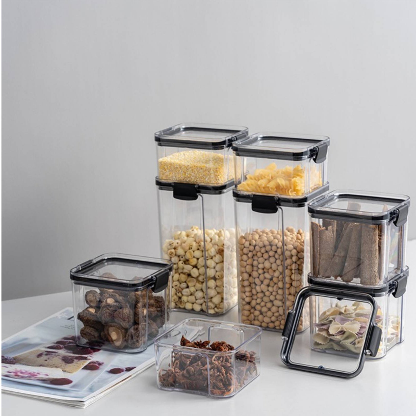 Герметичный контейнер для хран – обзор и цена Food Storage Jars Plastic