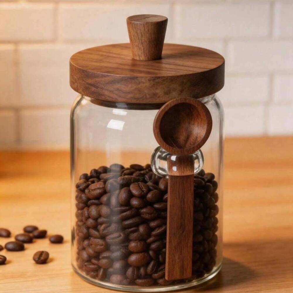 Набор из 3-х прозрачных стекля – обзор и цена Food Storage Jars With Wooden Lids