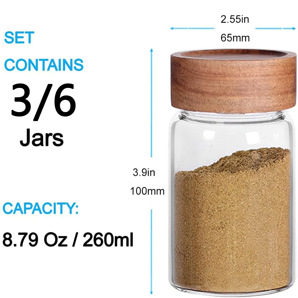 Стеклянные банки для хранения  – обзор и цена Food Storage Jars With Wooden Lids