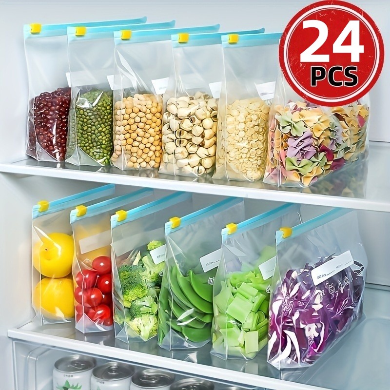 24 шт. многоразовых пакетов с  – обзор и цена Food Storage Zip Lock Bags
