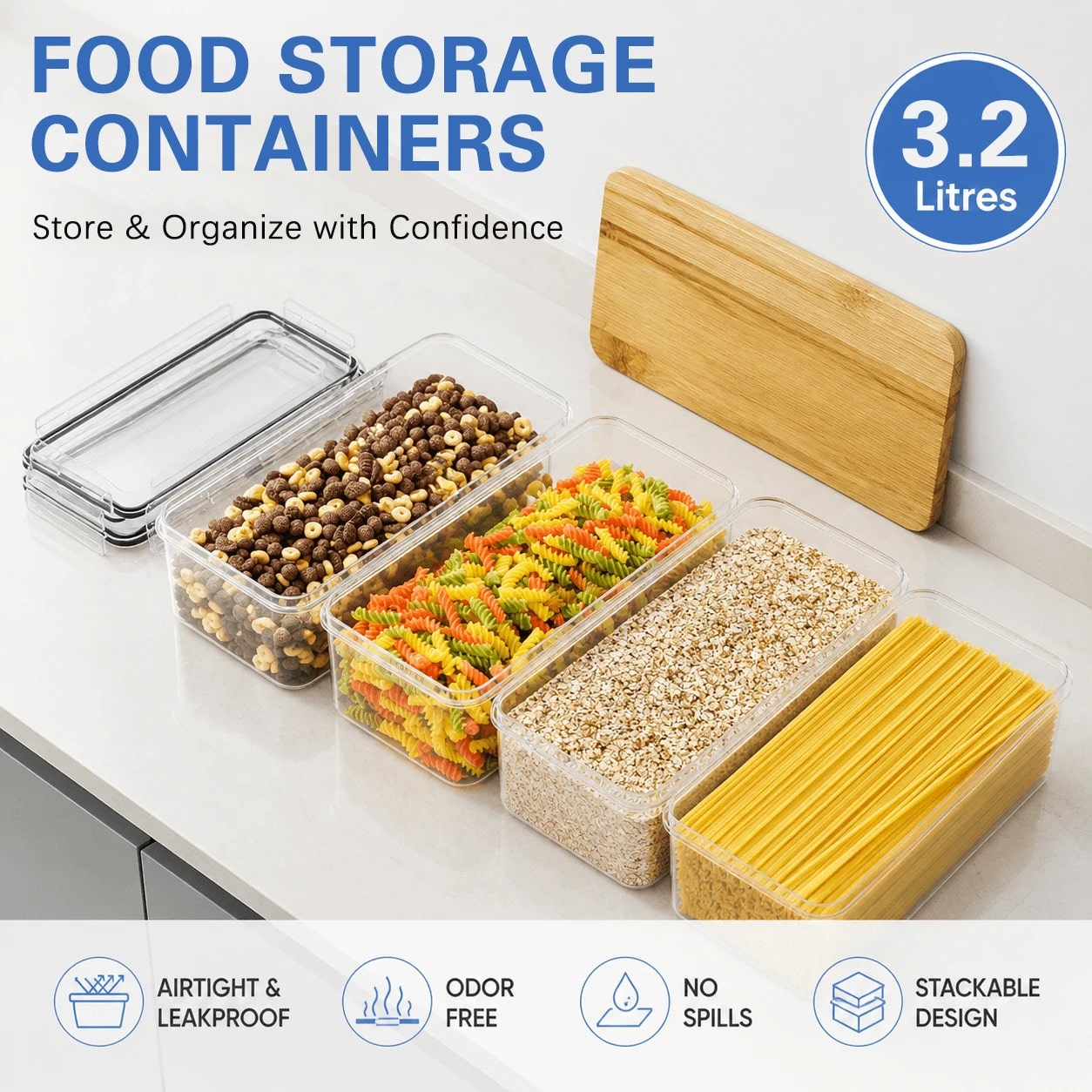 Набор больших герметичных конт – обзор и цена Food Storage Large Plastic Containers