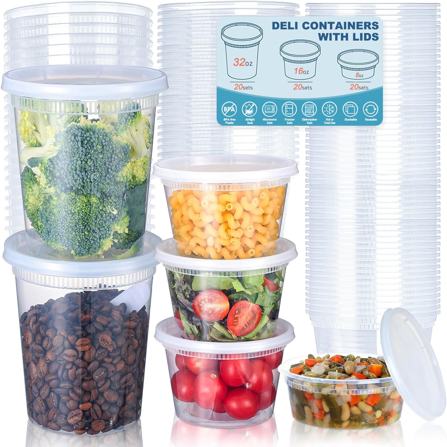 24 шт. контейнеры для хранения – обзор и цена Food Storage Jars Plastic