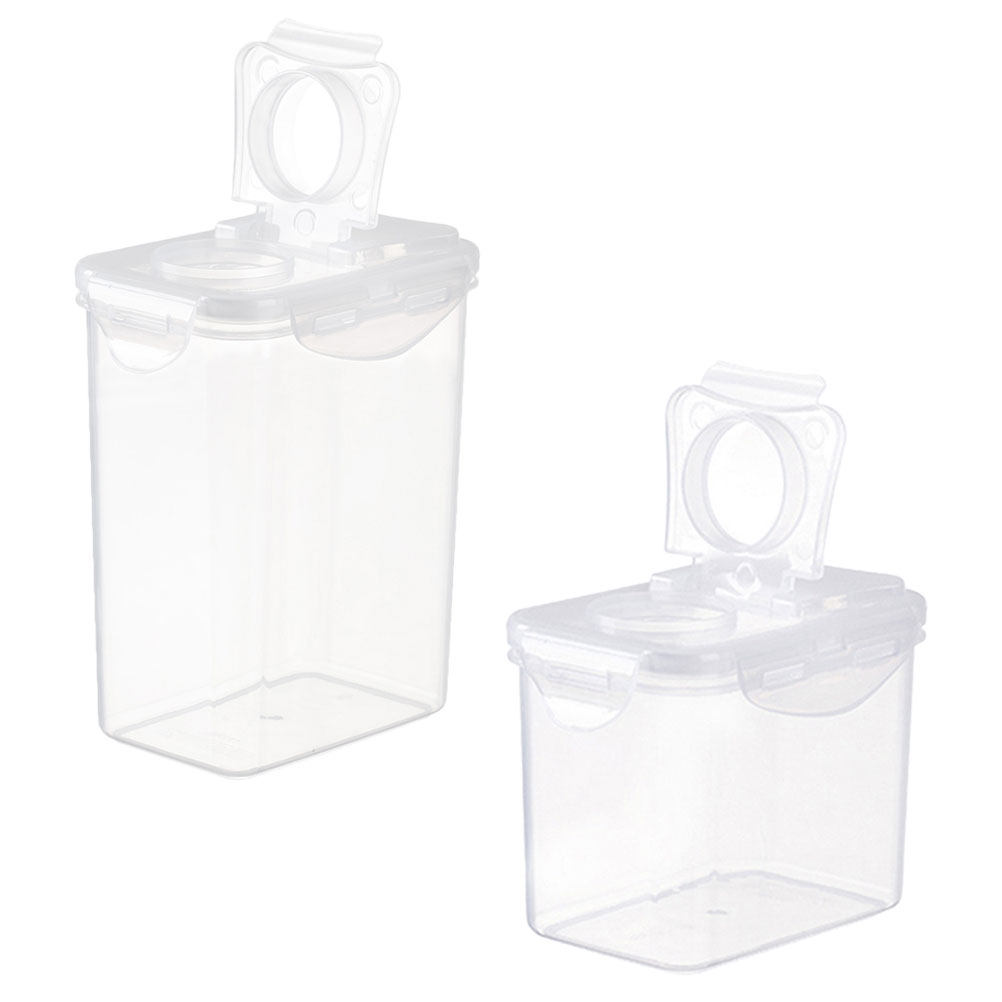 Набор из 2 прозрачных пластико – обзор и цена Food Storage Jars Plastic