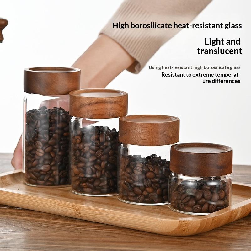 Герметичный контейнер для кофе – обзор и цена Food Storage Jars With Wooden Lids