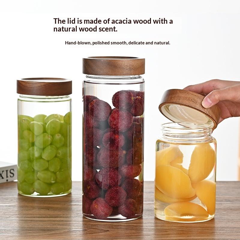 Герметичный контейнер для кофе – обзор и цена Food Storage Jars With Wooden Lids