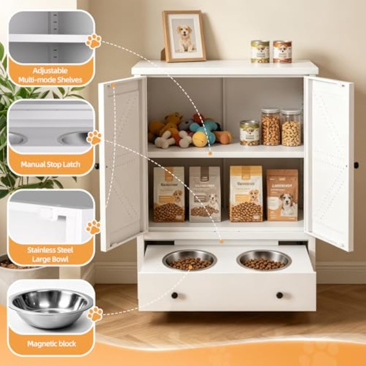 Металлическая кормушка для дом – обзор и цена Food Storage Dog