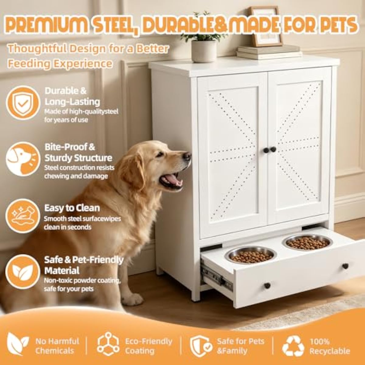 Металлическая кормушка для дом – обзор и цена Food Storage Dog